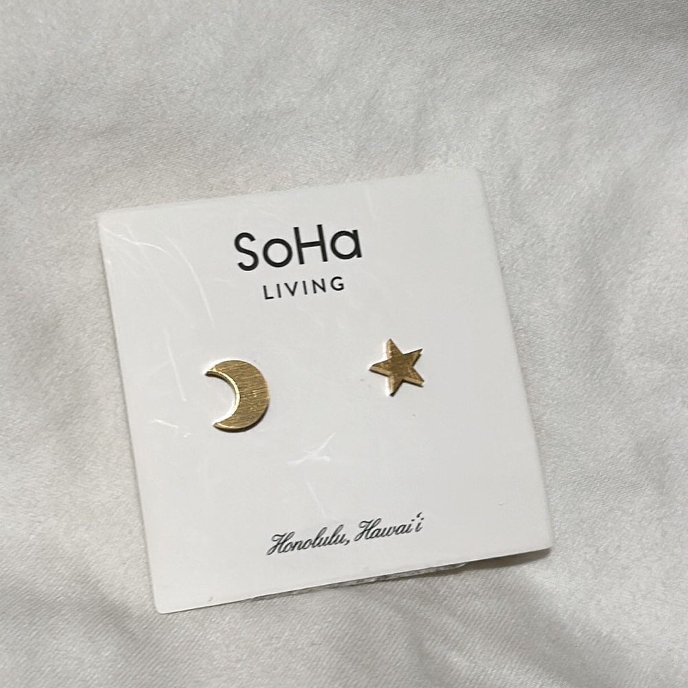⭐️ 🌙 NWT Star and Moon stud earrings from Hawaii